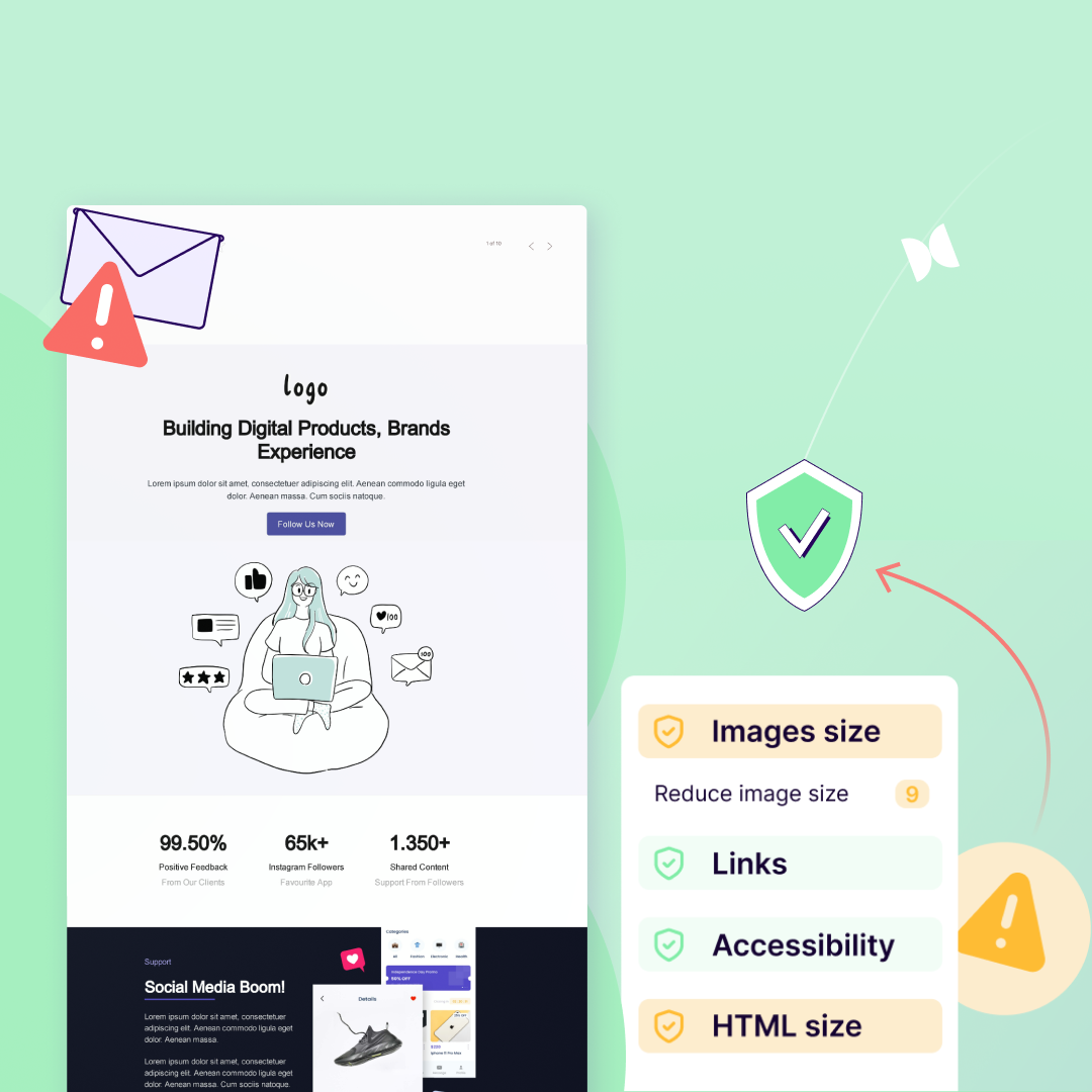 Illustration of person on a computer 