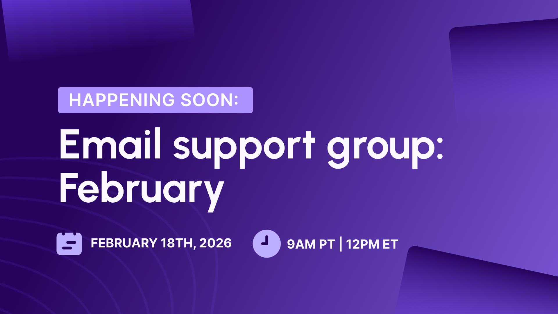 Email support group #4: Replay